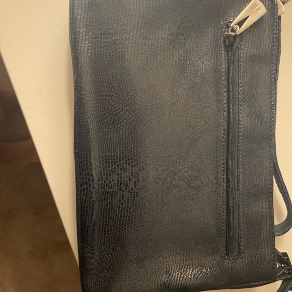 Vaneli beautiful navy leather sz. 7 heel (shoe) + handbag set NWT - Picture 7 of 8